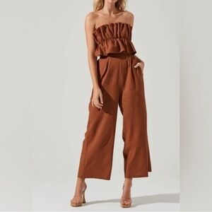 ASTR the label ruffle jumpsuit